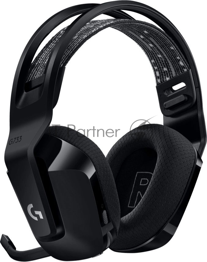 Гарнитура Logitech G733 чёрный, беспроводная, 2.4 ГГц, до 29 ч, LIGHTSYNC RGB