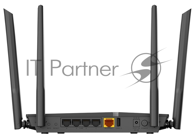 Роутер D-Link DIR-1260/RU/R1A, Wireless AC1200 2x2 MU-MIMO Dual-band Gigabit Router with 1 10/100/1000Base-T WAN port, 4 10/100/1000Base-T LAN ports and 1 USB port.802.11b/g/n/ac compatible, up to 300 Mbps