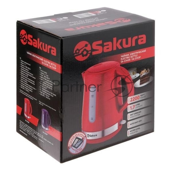 Чайник электрический Sakura SA-2343R 1.7 л, красн д