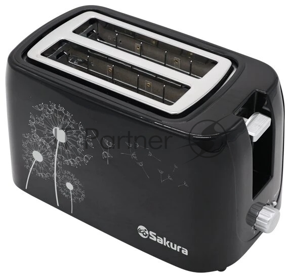 Тостер Sakura SA-7608BK черный, 750 Вт, 2 слота