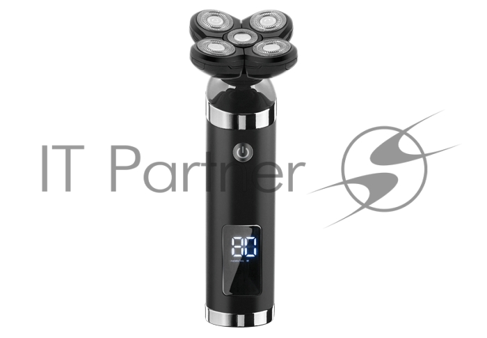 Электробритва Centek CT-2151 (черный) ротор 4D, влажное бритье, 5 плав.голов, USB, зарядка 1 час, LiIon800мAч