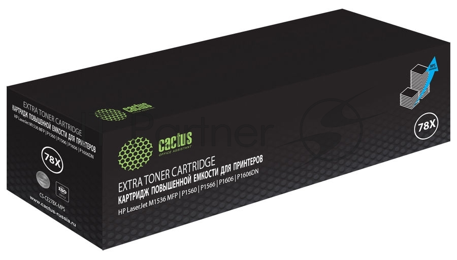 Картридж лазерный Cactus CS-CE278X-MPS черный (3000 стр.) для HP LJ P1566/P1606w