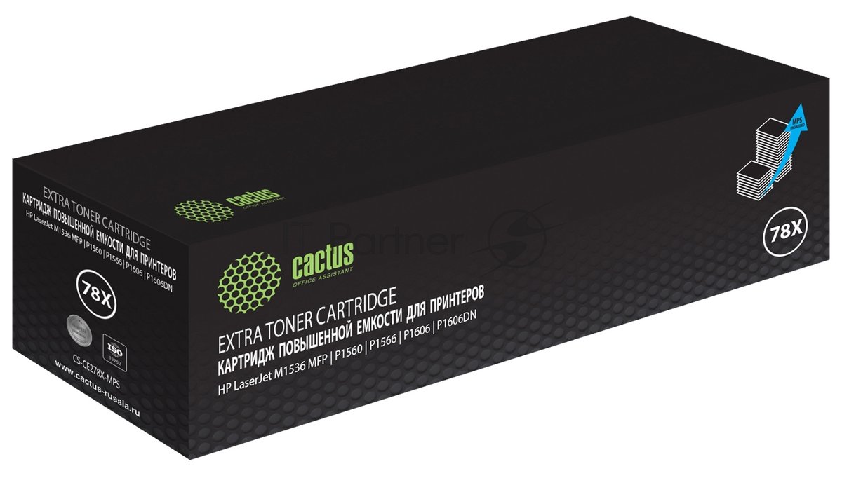 Картридж лазерный Cactus CS-CE278X-MPS черный (3000 стр.) для HP LJ P1566/P1606w