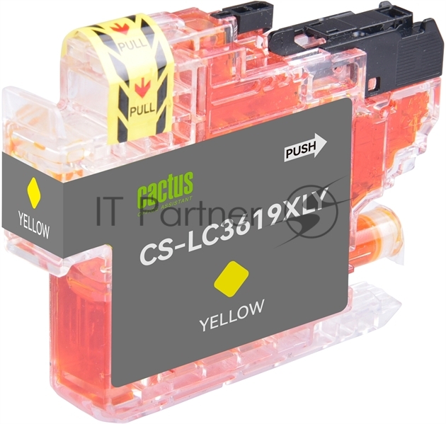 Картридж струйный Cactus CS-LC3619XLY желтый (18.4 мл) для Brother MFC-J2330DW/J2730DW/J3530DW/J3930DW