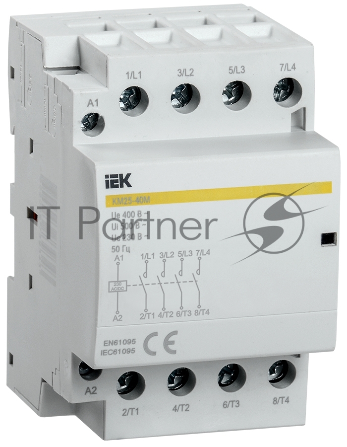 Контактор модульный КМ25-40М AC/DC IEK MKK21-25-40 IEK