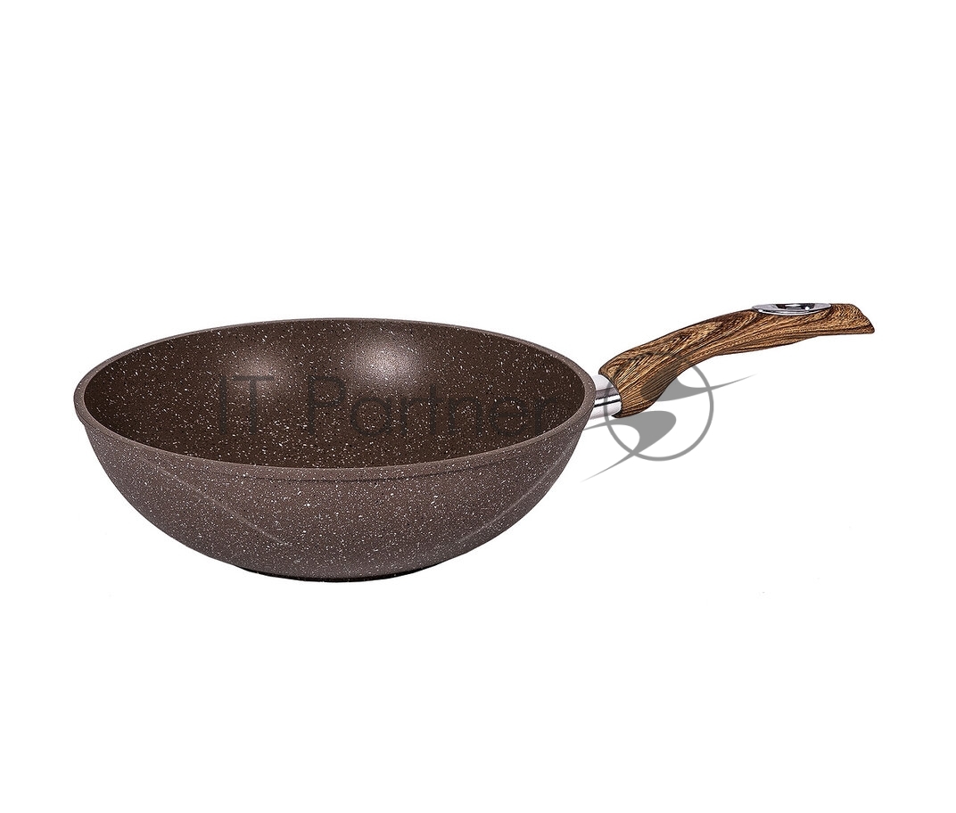 Сковорода ВОК 28 см несъем ручка "Гранит brown" 78806
