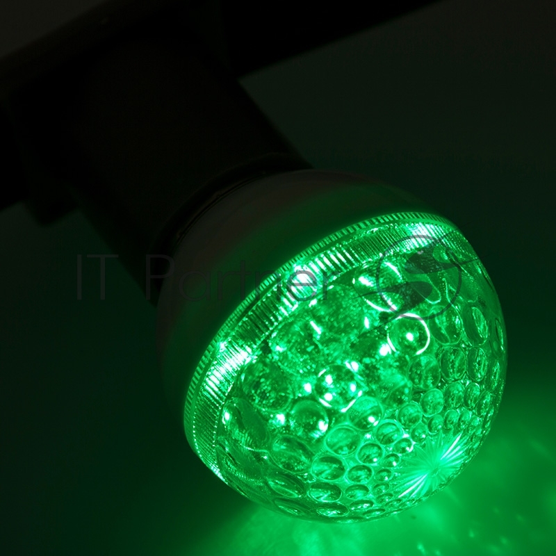 Лампа шар Neon-night e27 10 LED Ø50мм зеленая 24В (постоянное напряжение)