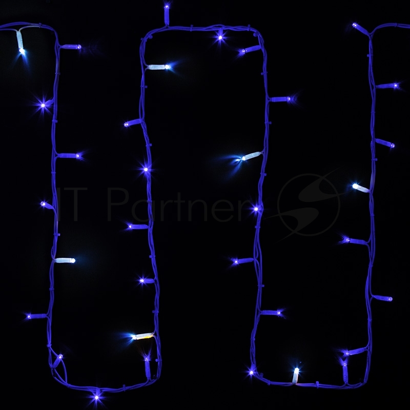 Гирлянда модульная "Дюраплей LED" 20м 200 LED белый каучук , мерцающий "Flashing" (каждый 5-й диод), СиняяNeon-Night