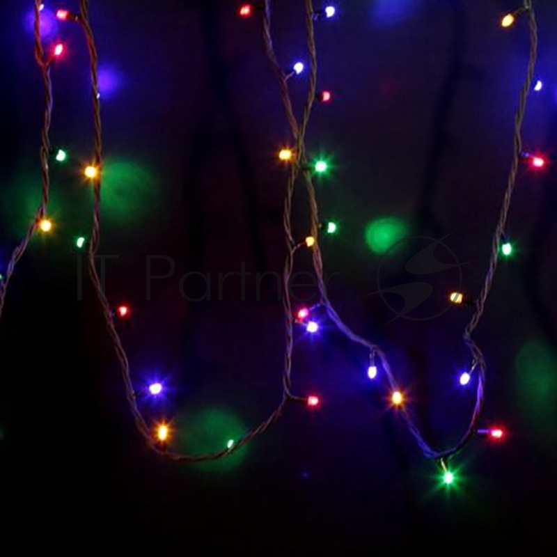 Гирлянда модульная светодиодная "Дюраплей LED" 20м 200LED мультиколор 13Вт 230В IP67 постоян. свечение провод каучук черн. Neon-Night 315-159