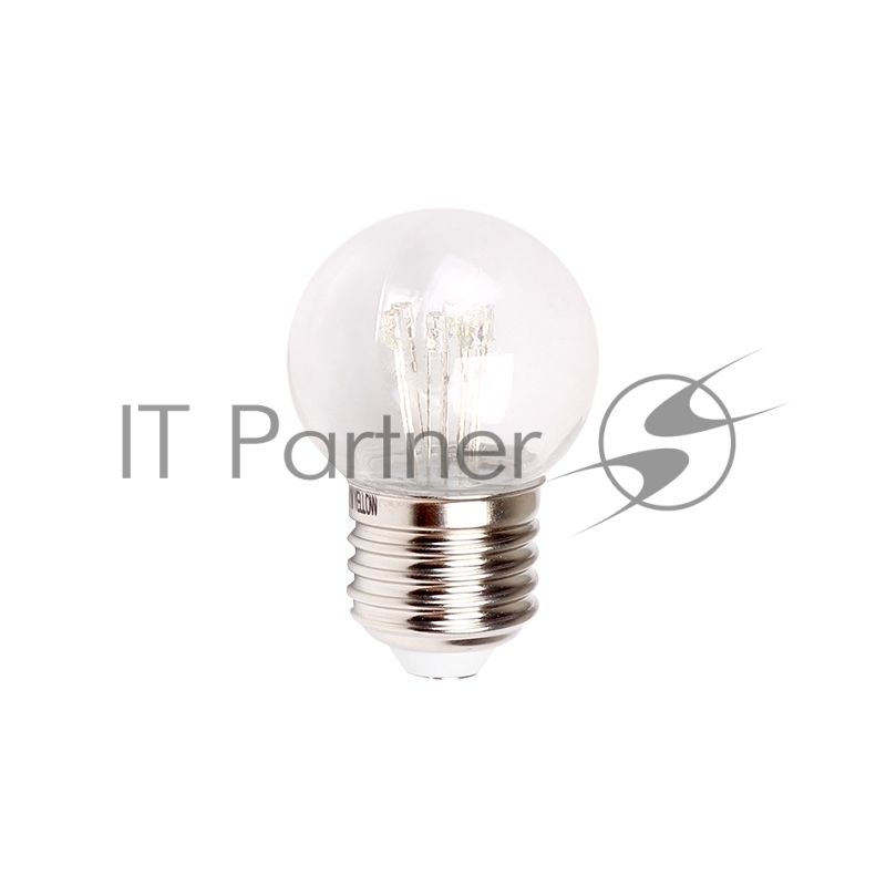 Лампа шар Neon-night e27 6 LED Ø45мм - розовая, прозрачная колба, эффект лампы накаливания