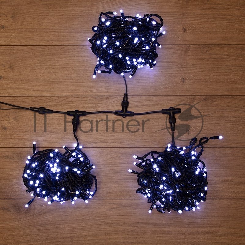 Гирлянда Neon-night LED ClipLight 24V, 3 нити по 10 метров, цвет диодов белый