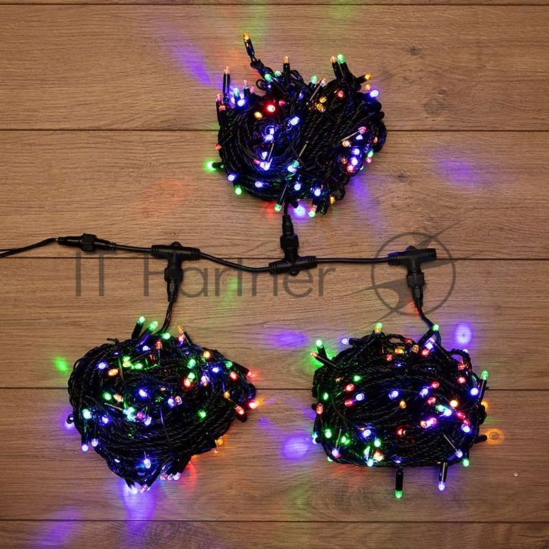 Гирлянда Neon-night LED ClipLight 24V, 3 нити по 20 м, свечение с динамикой, цвет диодов мульти