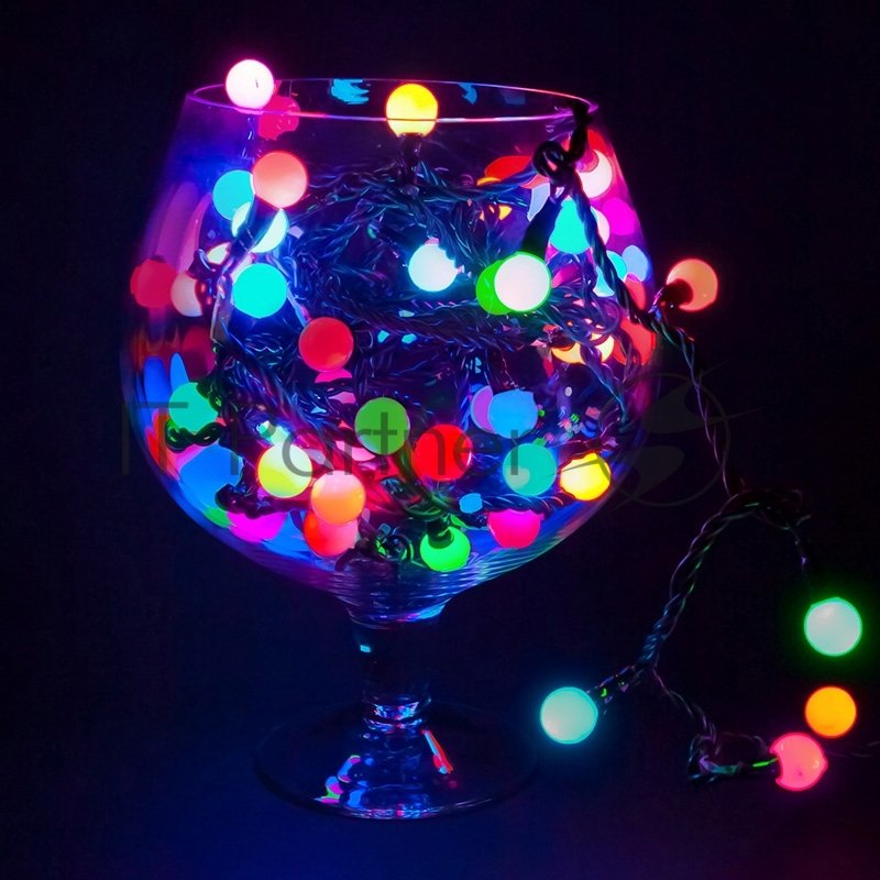 Гирлянда светодиодная "Мультишарики" 20м d17.5мм 200LED RGB 16Вт 220-240В IP65 провод ПВХ черн. (нужен шнур питания 303-500) Neon-Night 303-509