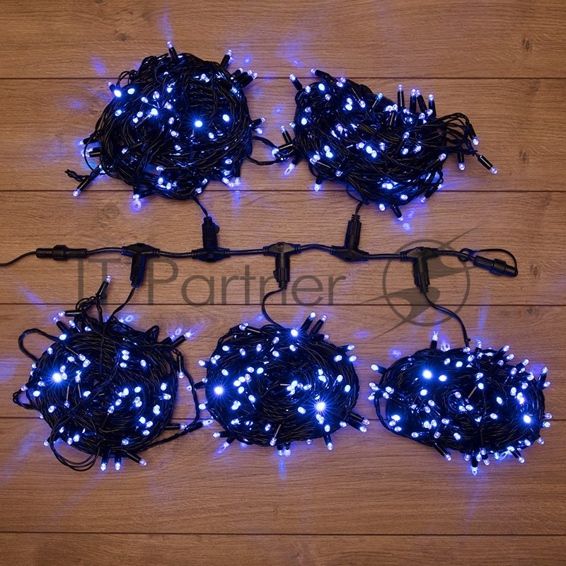 Гирлянда Neon-night LED ClipLight 24V, 5 нитей по 20 метров, цвет диодов синий, Flashing (белый)