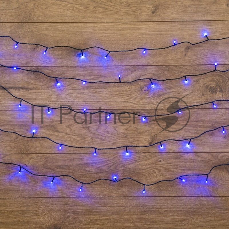 Гирлянда Neon-night "Твинкл Лайт" 10 м, темно-зеленый ПВХ, 80 LED, синий