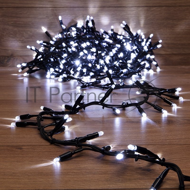Гирлянда Neon-night "Кластер" 10 м, 400 LED, черный каучук, IP67, соединяемая, цвет свечения белый