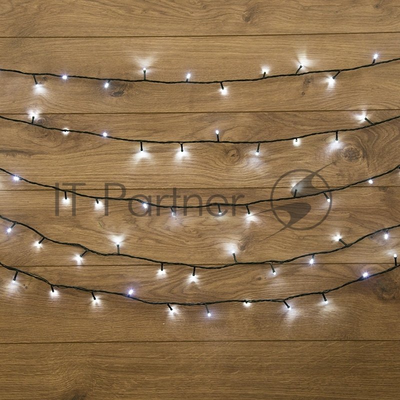 Гирлянда Neon-night "Твинкл Лайт" 4 м, темно-зеленый ПВХ, 25 LED, белый