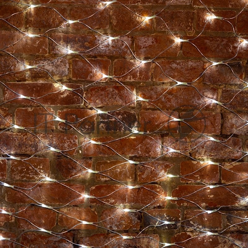 Гирлянда светодиодная "Сеть" 2х1.5м 288LED бел. 9Вт 230В IP65 свечение с динамикой провод ПВХ прозр. Neon-Night 215-045