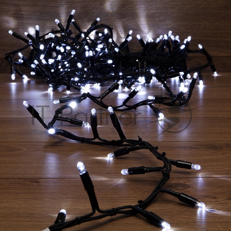 Гирлянда Neon-night "Кластер" 10 м, 200 LED, черный каучук, IP67, соединяемая, цвет свечения белый