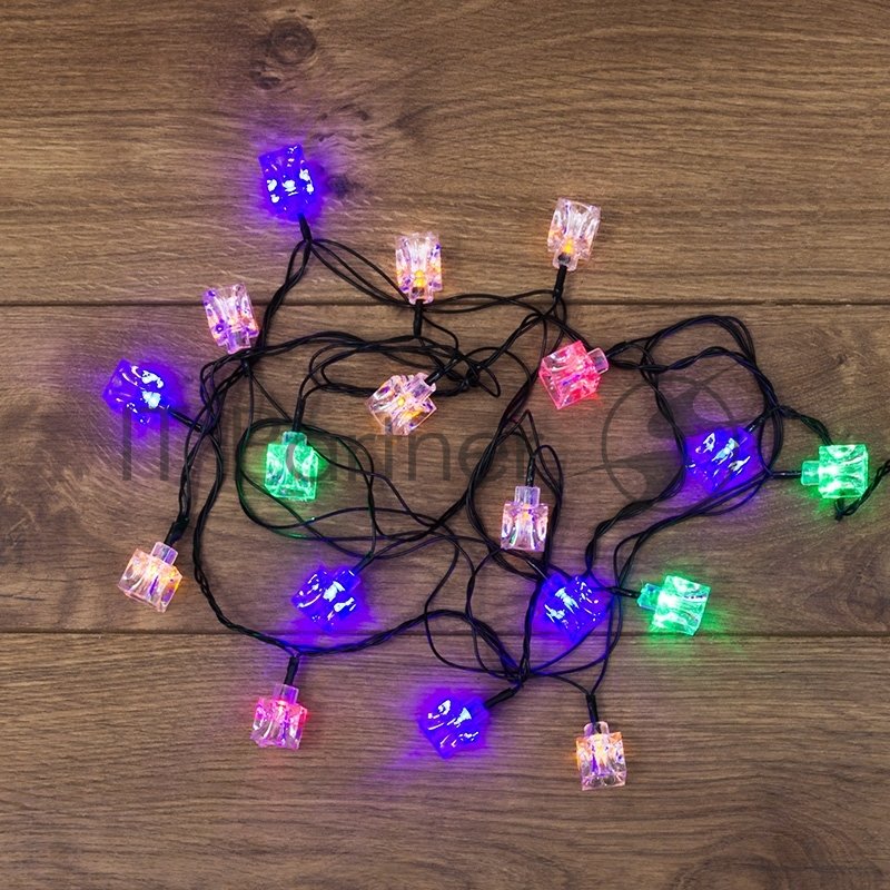 Гирлянда светодиодная "Кубики" 20 LED МУЛЬТИКОЛОР 2,8 метра с контроллером