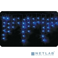 Гирлянда Neon-night Айсикл (бахрома) светодиодный, 2,4х0,6м, эффект мерцания, белый провод, 230 В, диоды синие, 88 LED