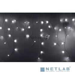 Гирлянда Neon-night Айсикл (бахрома) светодиодный, 2,4 х 0,6 м, белый провод, 230 В, диоды белые, 76 LED