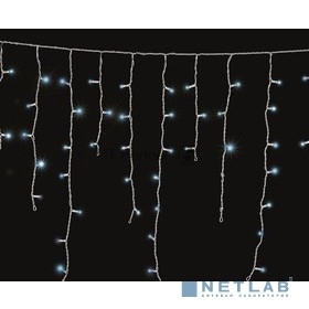 Гирлянда Neon-night Айсикл (бахрома) светодиодный, 1,8 х 0,5 м, белый провод, 230 В, диоды синие, 48 LED