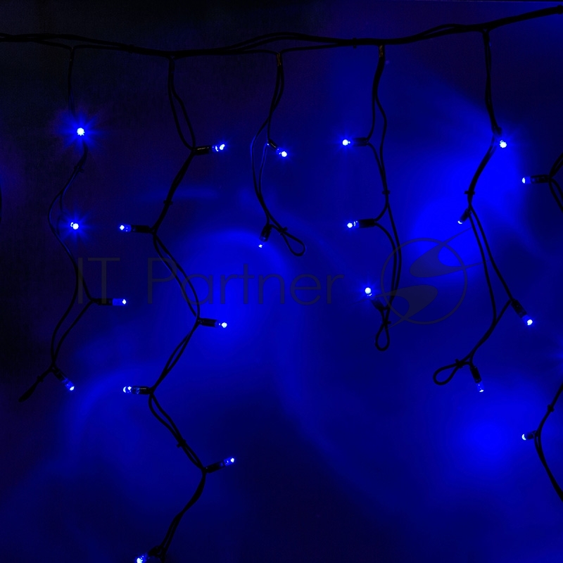 Гирлянда Neon-night Айсикл (бахрома) светодиодный, 5,6 х 0,9 м, черный провод "каучук", 230 В, диоды синие, 240 LED