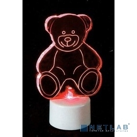 Фигура светодиодная на подставке Neon-night "Мишка 2D", RGb