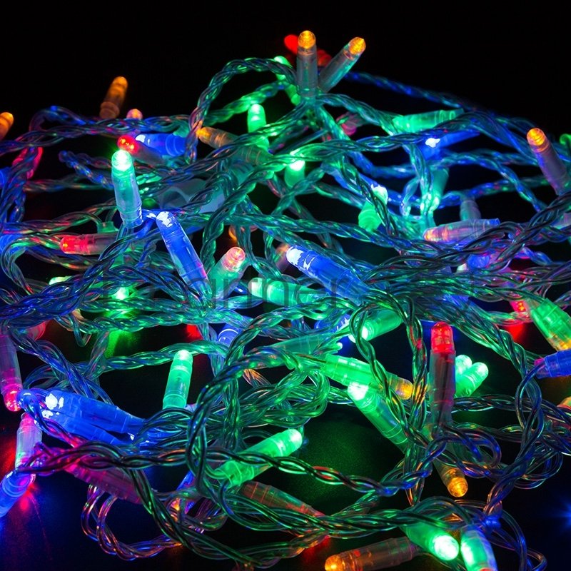 Гирлянда Neon-night Нить 10м, постоянное свечение, прозрачный ПВХ, 230В, цвет: Мультиколор