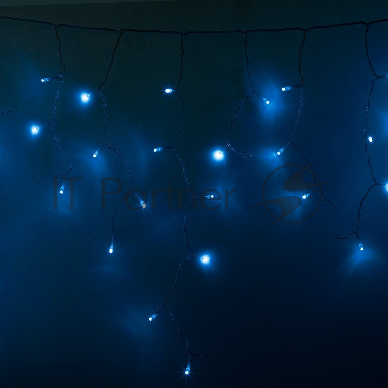 Гирлянда Neon-night Айсикл (бахрома) светодиодный, 4,8 х 0,6 м, прозрачный провод, 230 В, диоды синие, 176 LED