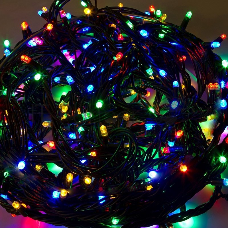303-329 Гирлянда Нить управляемая 20м 240 LED МУЛЬТИКОЛОР черный каучук IP67нужен контроллер  217-204  NEON-NIGHT