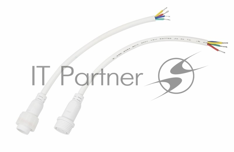 Соединительный кабель Rexant (4pin) герметичный (IP67) 4х0.75мм² белый