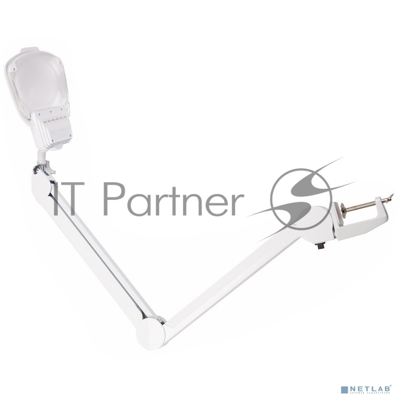 Rexant 31-0565 Лупа на струбцине  , квадратная 3D+20D, с подсветкой 6 LED, серия EXPERT, белая
