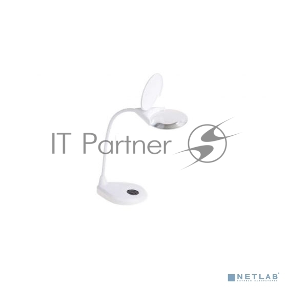 Rexant 31-0560 Лупа настольная 3D с подсветкой 3LED, сенсорная регулировка яркости, EXPERT, o 125мм, белая
