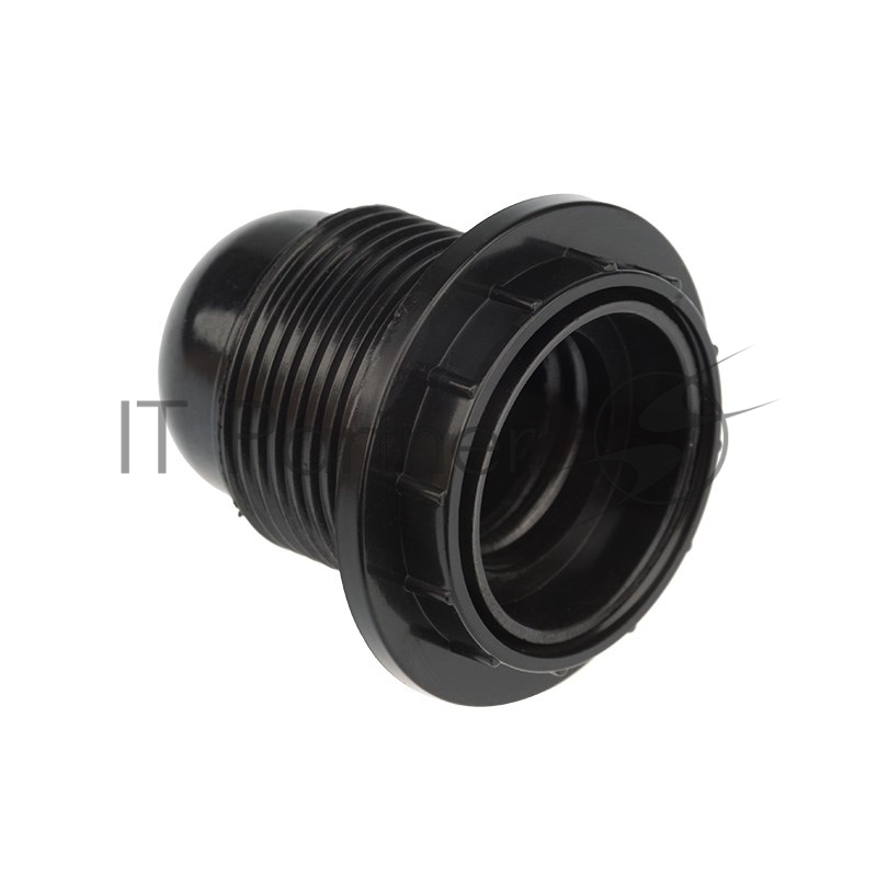 REXANT 11-8816 Патрон карболитовый с кольцом Е27 черный, c этикеткой, 
