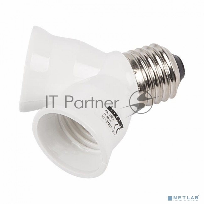 REXANT 11-8811 Разветвитель цокольный  Е27-2хЕ27 белый 