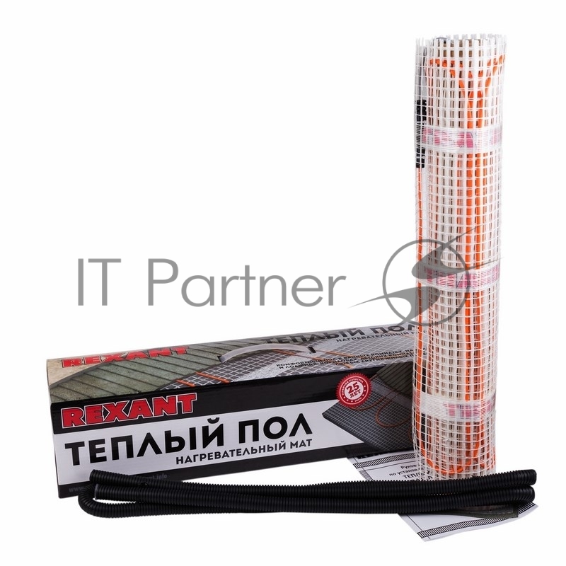 Rexant 51-0514 Теплый пол (нагревательный МАТ) Extra, площадь 7,0 м2 (0,5 х 14,0 метров), 1120Вт, (двух жильный)