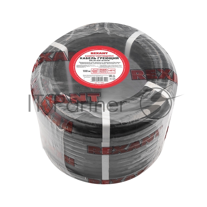 Rexant 51-0206 Кабель греющий саморегулирующийся SRL30-2CR экранированный, 30Вт/м, 100м