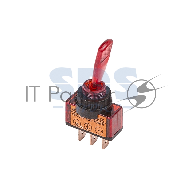 Rexant 36-4390 Тумблер 24V 20А (3c) ON-OFF однополюсный  с красной подсветкой  