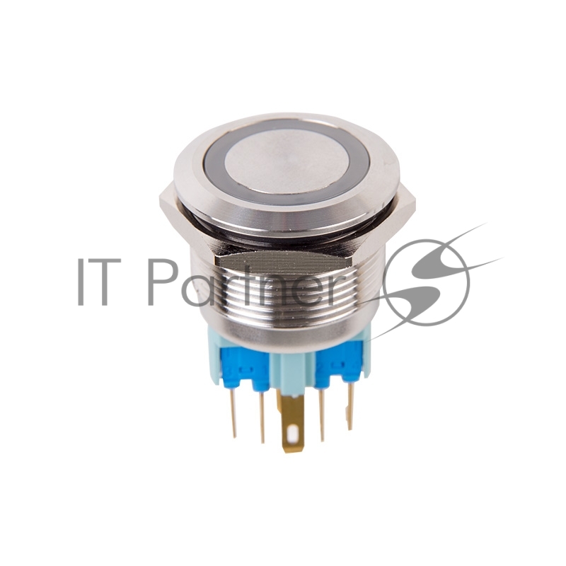 Rexant 36-3511 Кнопка  антивандальная O22 12В Фикс (6с) ON-OFF/OFF-ON подсв/синяя  