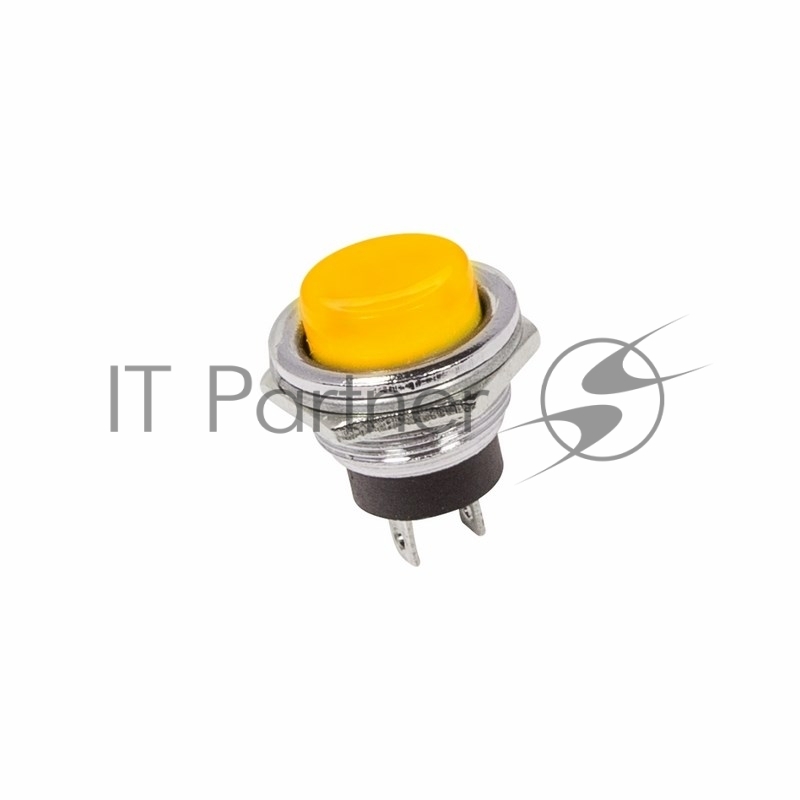 Rexant 36-3354 Выключатель-кнопка  металл 250V 3А (2с) (ON)-OFF  O16.2  желтая  