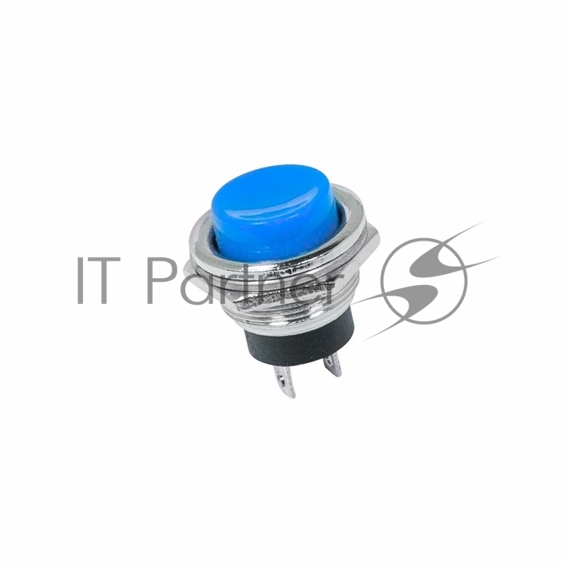 Rexant 36-3352 Выключатель-кнопка  металл 250V 3А (2с) (ON)-OFF  O16.2  синяя  