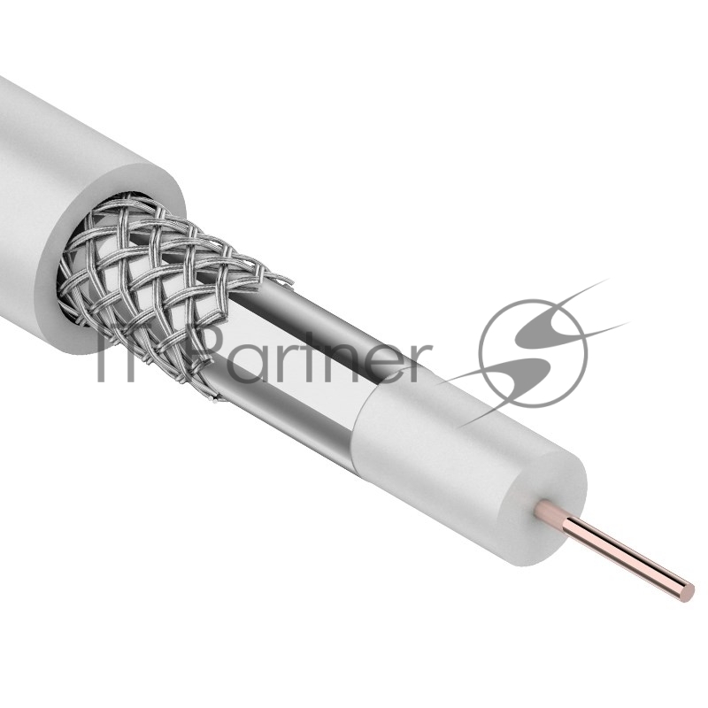 Rexant (01-2611) Кабель коаксиальный 3С-2V, 75Ом, CCS/Al/Al, 48%, 100м, INDOOR, белый