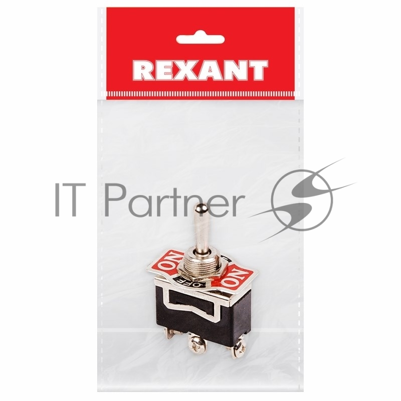 Тумблер Rexant 250V 15А (3c) ON-OFF-ON однополюсный (KN-103) Индивидуальная упаковка 1 шт