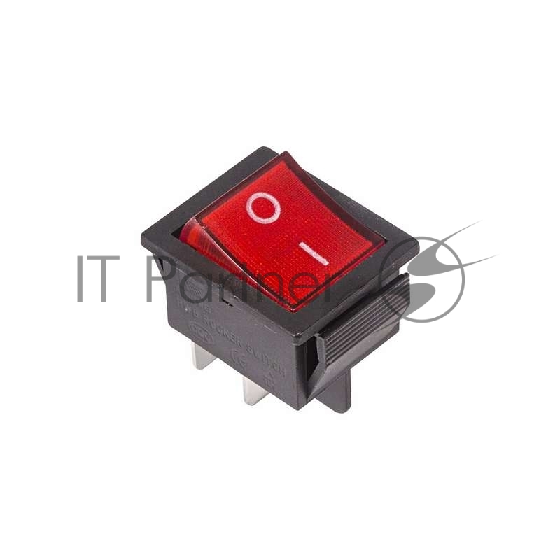 Rexant (36-2330) Выключатель клавишный 250V 16А (4с) ON-OFF красный  с подсветкой  (10 шт)