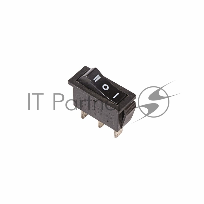 Rexant 36-2220 Выключатель клавишный 250V 10А (3с) ON-OFF-ON черный  с нейтралью  