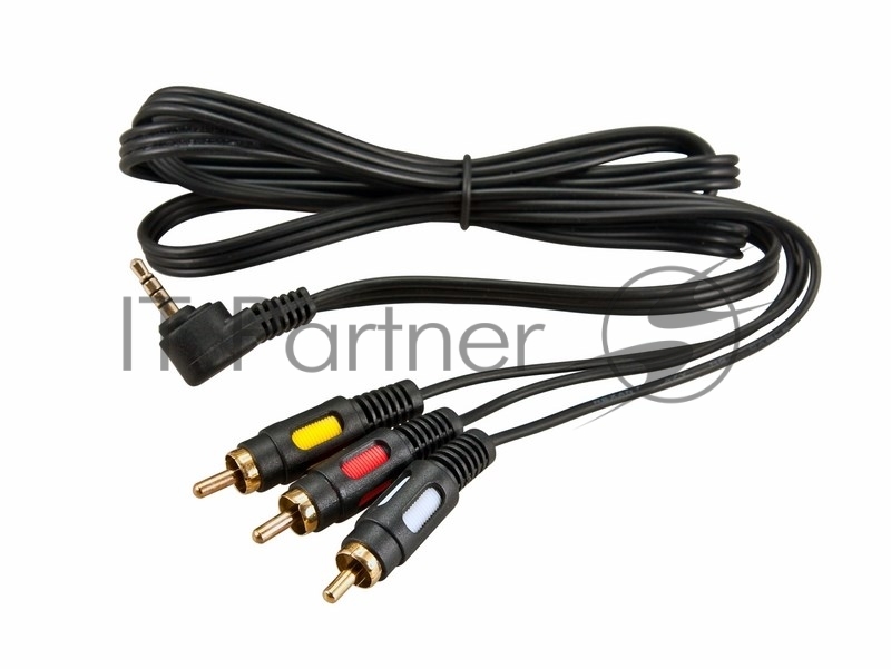 Rexant (17-4412) Шнур Стерео 3,5мм 4C - 3 RCA, 1,5м, двухцветный штекер Gold