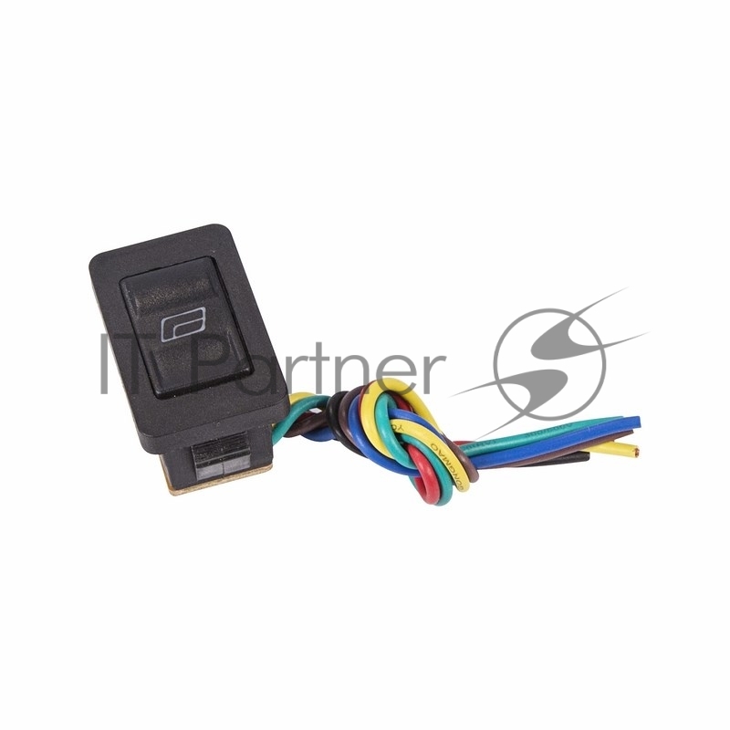 Rexant 36-4430 Выключатель (стеклоподъемника) клавишный 12V 20А (6с) (ON)-OFF-(ON)  черный  с подсветкой и проводом  