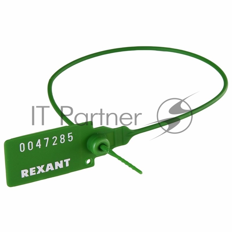 Пломба пластиковая номерная Rexant 320 мм зеленая
